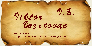 Viktor Bozitovac vizit kartica